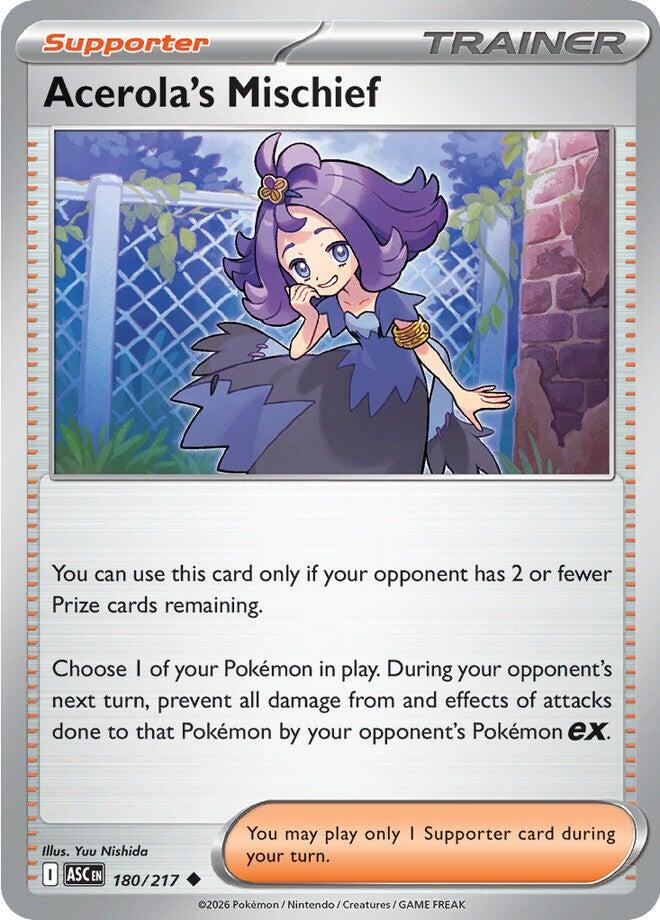 Acerola's Mischief (180/217) [Mega Evolution: Ascended Heroes] | Jack's On Queen