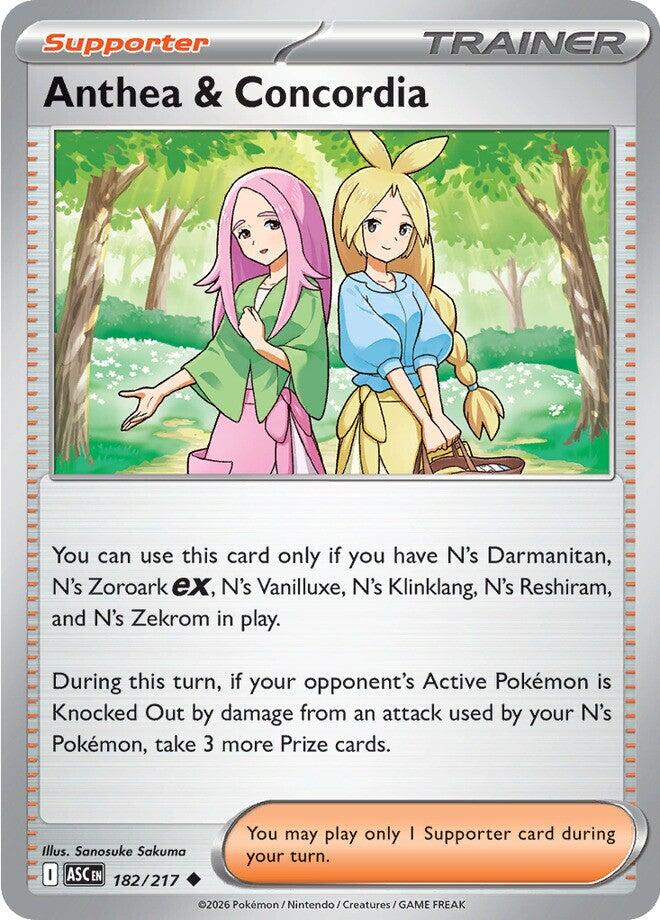 Anthea & Concordia (182/217) (Reverse Holo) [Mega Evolution: Ascended Heroes] | Jack's On Queen