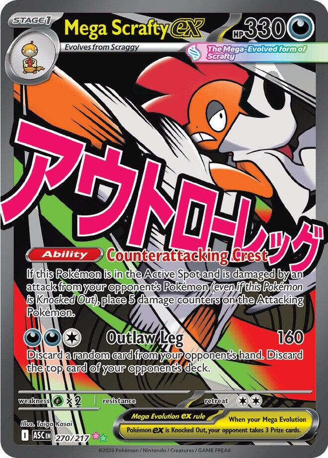 Mega Scrafty ex (270/217) [Mega Evolution: Ascended Heroes] | Jack's On Queen