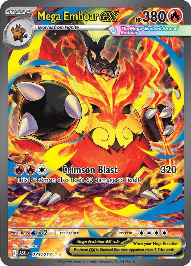 Mega Emboar ex (273/217) [Mega Evolution: Ascended Heroes] | Jack's On Queen