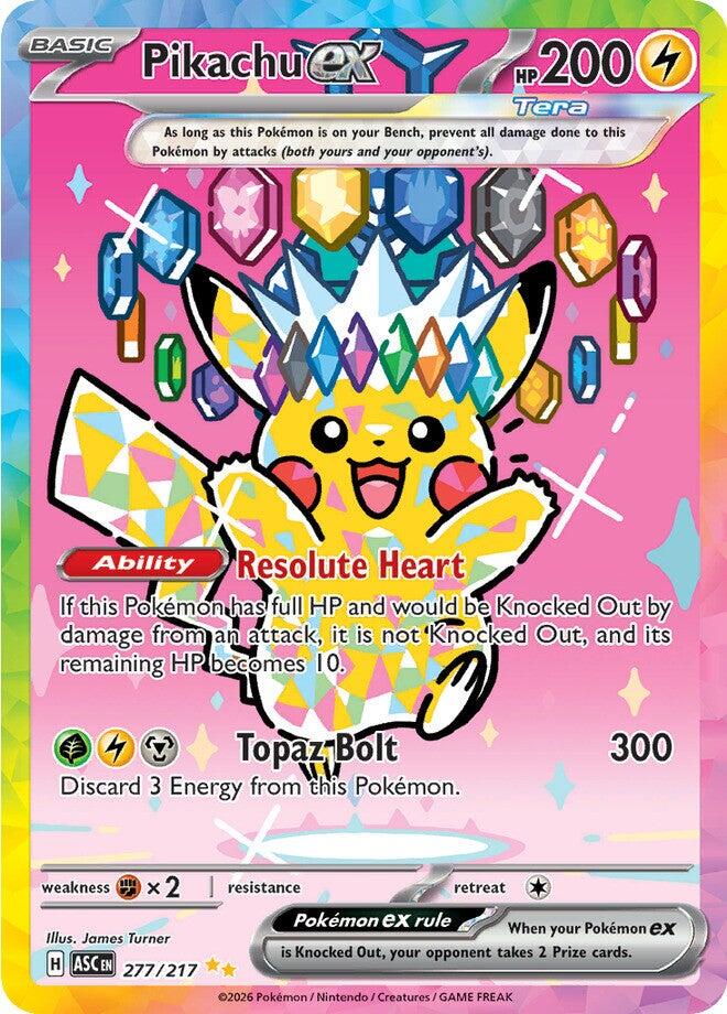 Pikachu ex (277/217) [Mega Evolution: Ascended Heroes] | Jack's On Queen