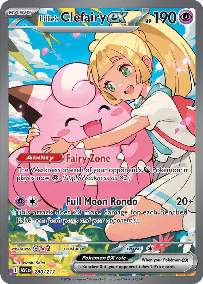 Lillie's Clefairy ex (280/217) [Mega Evolution: Ascended Heroes] | Jack's On Queen