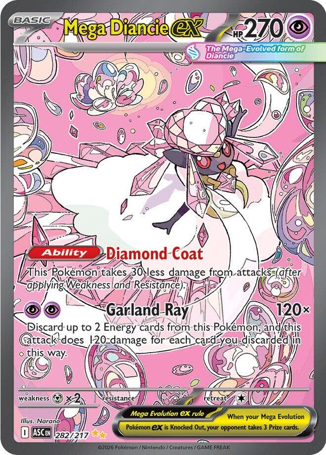 Mega Diancie ex (282/217) [Mega Evolution: Ascended Heroes] | Jack's On Queen