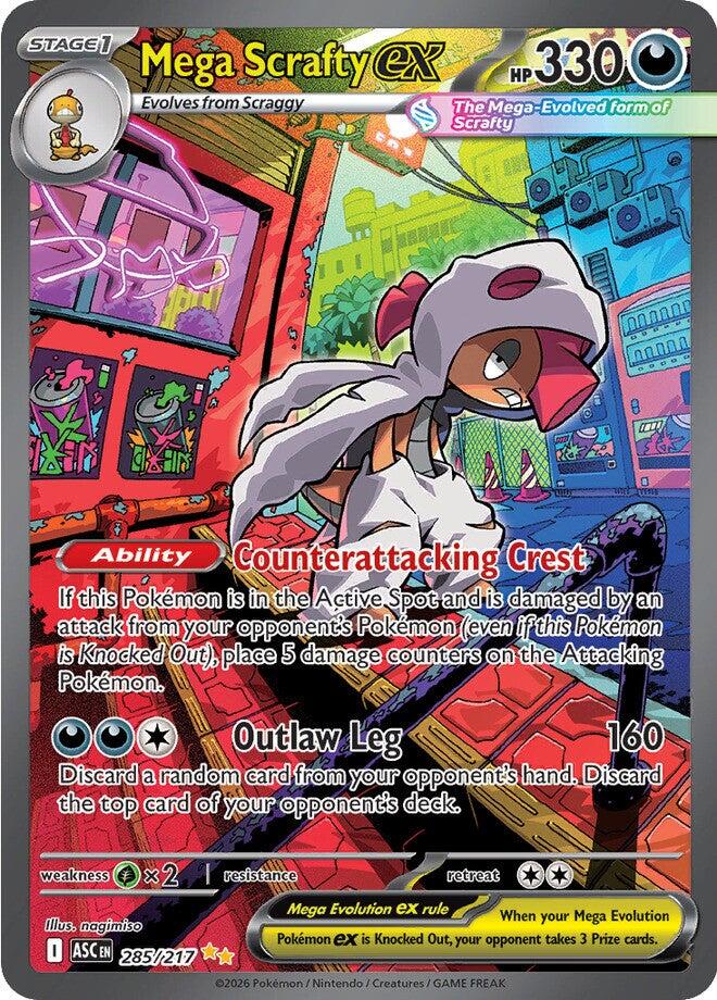 Mega Scrafty ex (285/217) [Mega Evolution: Ascended Heroes] | Jack's On Queen