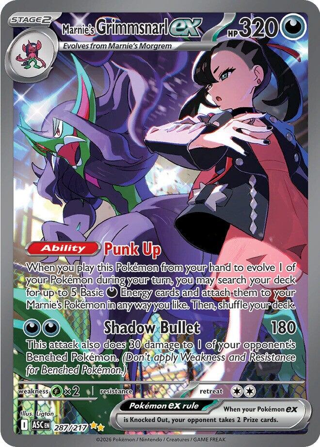 Marnie's Grimmsnarl ex (287/217) [Mega Evolution: Ascended Heroes] | Jack's On Queen