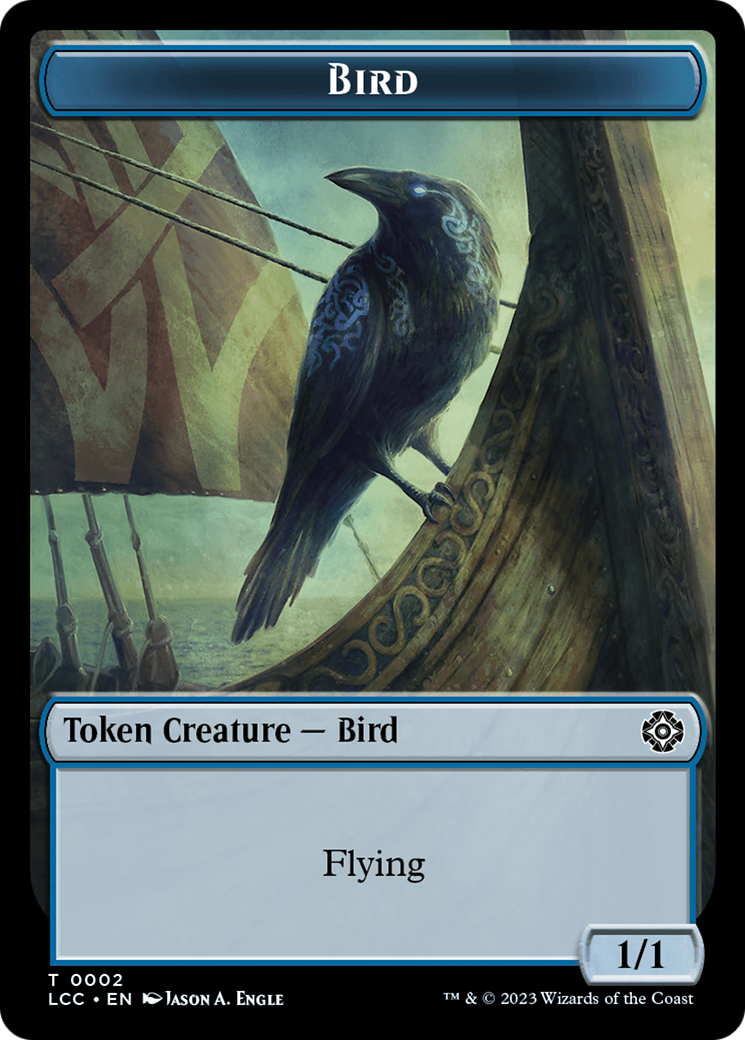 Bird // Merfolk (0003) Double-Sided Token [The Lost Caverns of Ixalan Commander Tokens] | Jack's On Queen