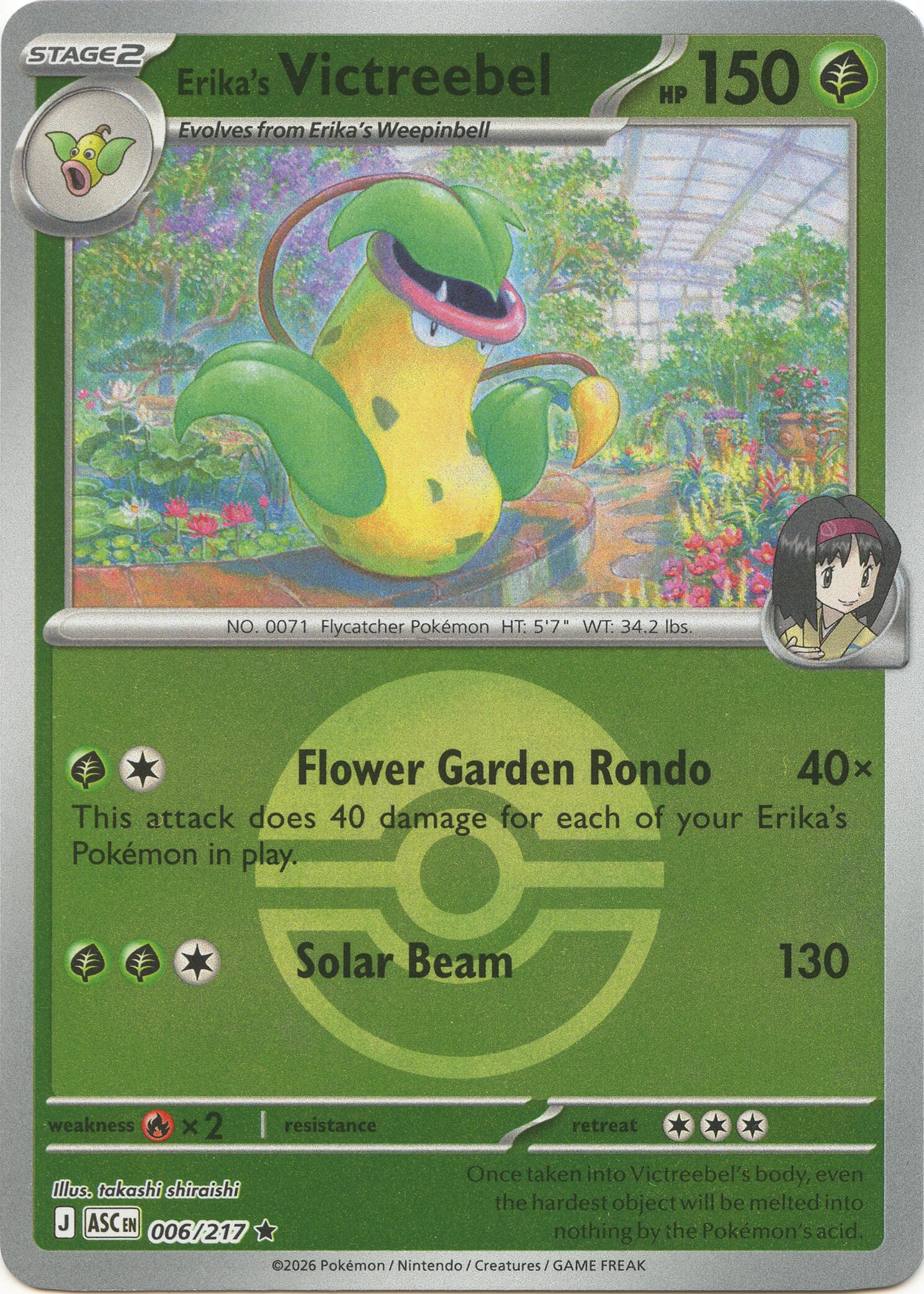 Erika's Victreebel (006/217) (Poke Ball) [Mega Evolution: Ascended Heroes] | Jack's On Queen