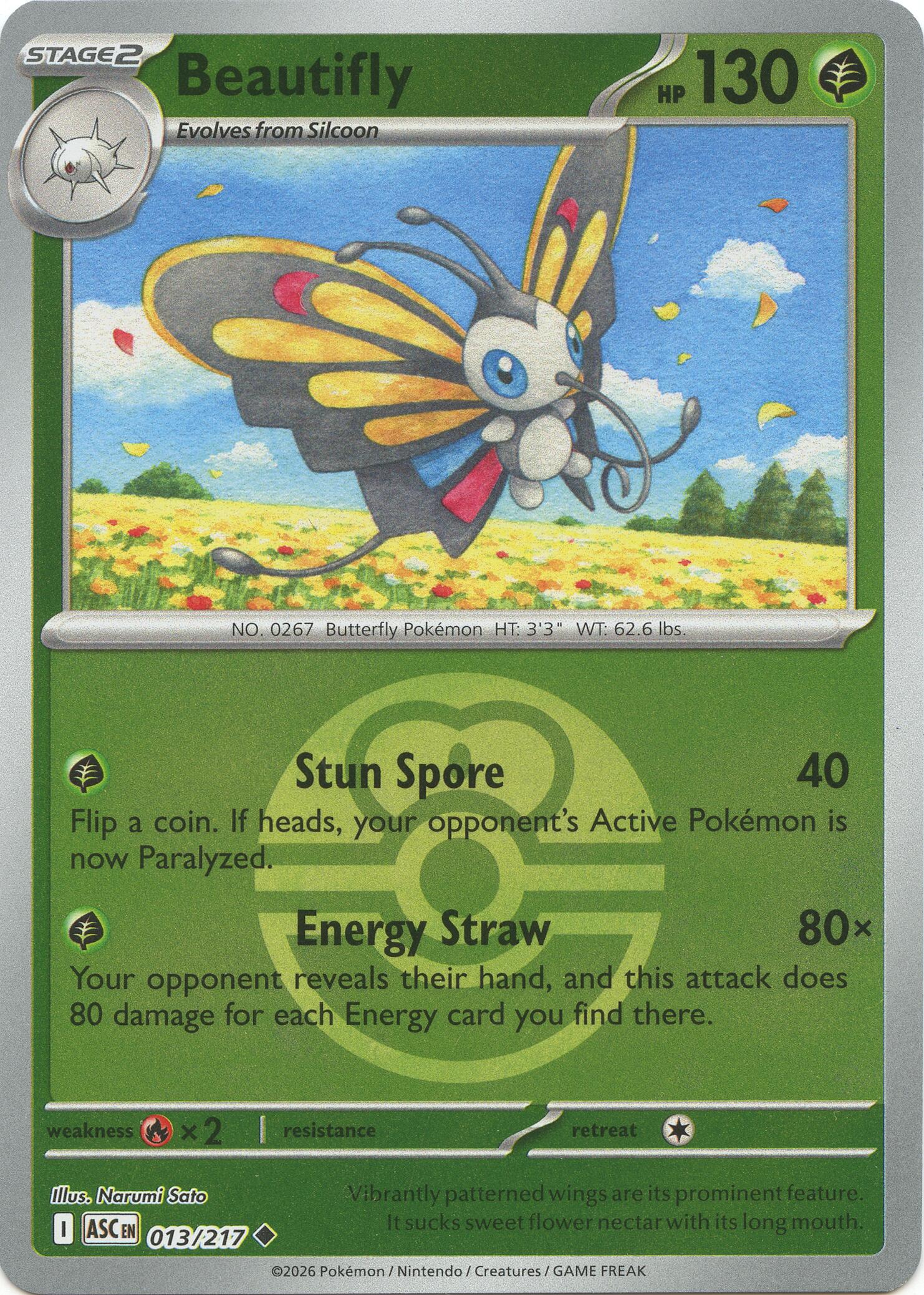 Beautifly (013/217) (Love Ball) [Mega Evolution: Ascended Heroes] | Jack's On Queen