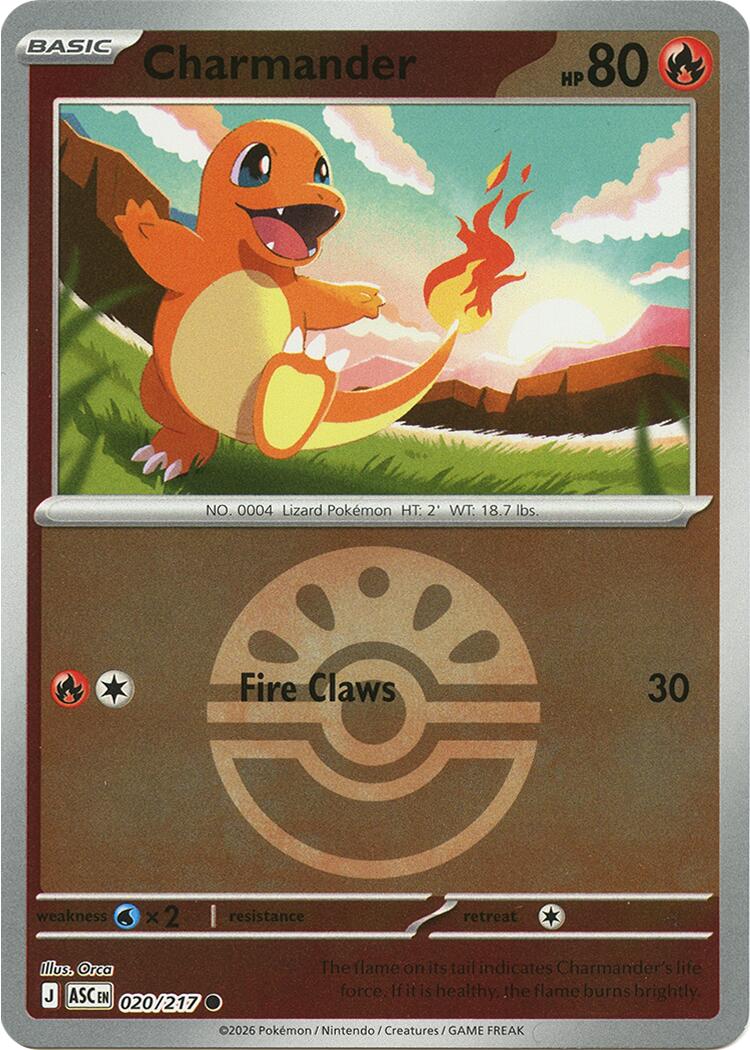 Charmander (020/217) (Quick Ball) [Mega Evolution: Ascended Heroes] | Jack's On Queen