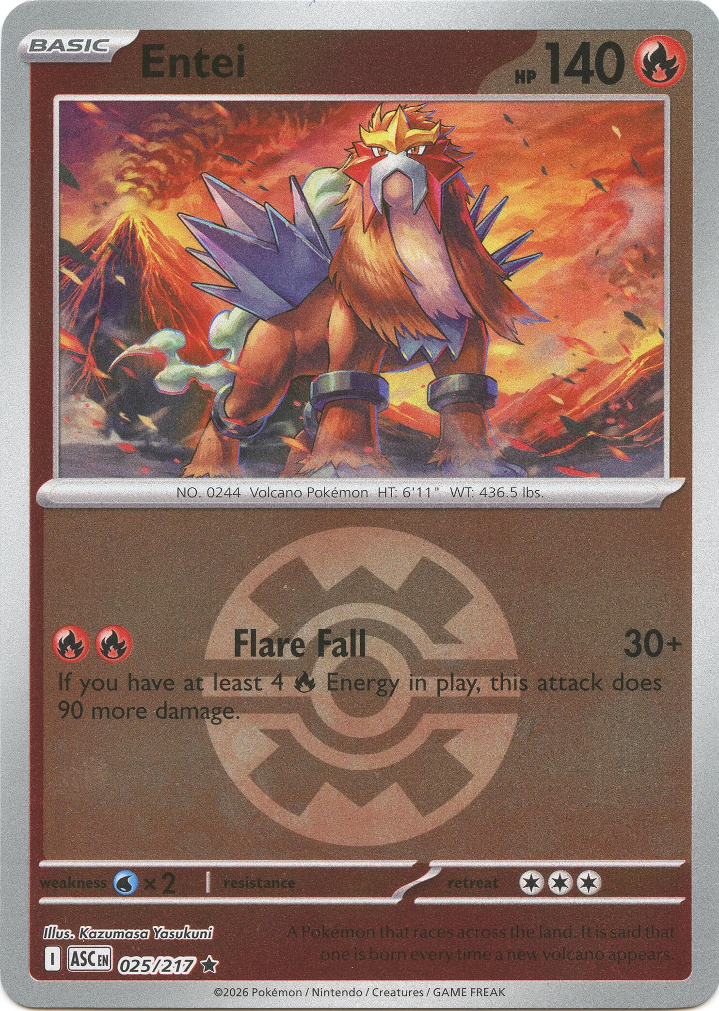 Entei (025/217) (Quick Ball) [Mega Evolution: Ascended Heroes] | Jack's On Queen