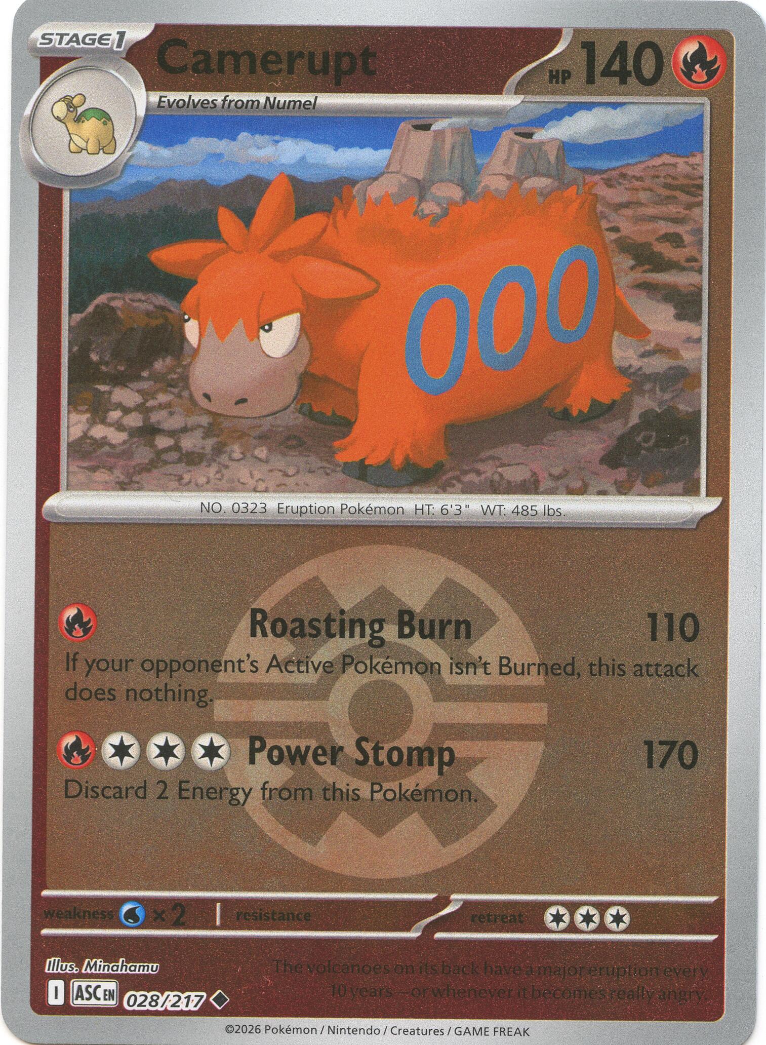 Camerupt (028/217) (Quick Ball) [Mega Evolution: Ascended Heroes] | Jack's On Queen