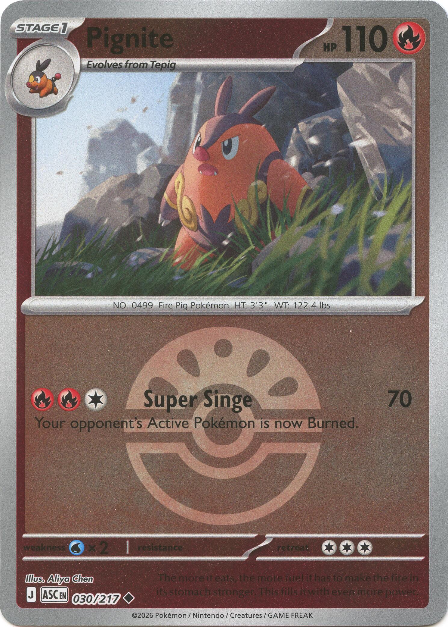 Pignite (030/217) (Friend Ball) [Mega Evolution: Ascended Heroes] | Jack's On Queen