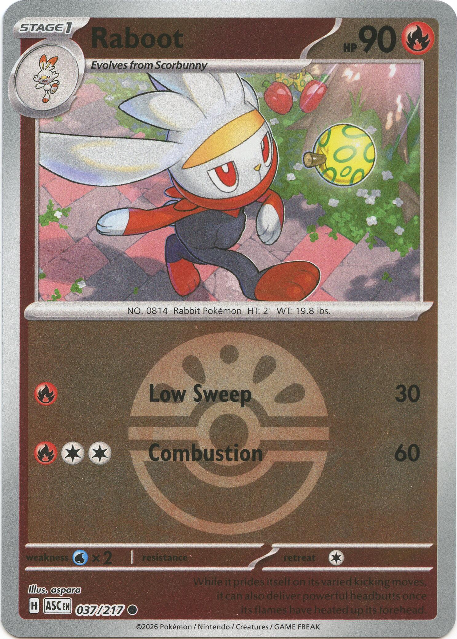 Raboot (037/217) (Friend Ball) [Mega Evolution: Ascended Heroes] | Jack's On Queen