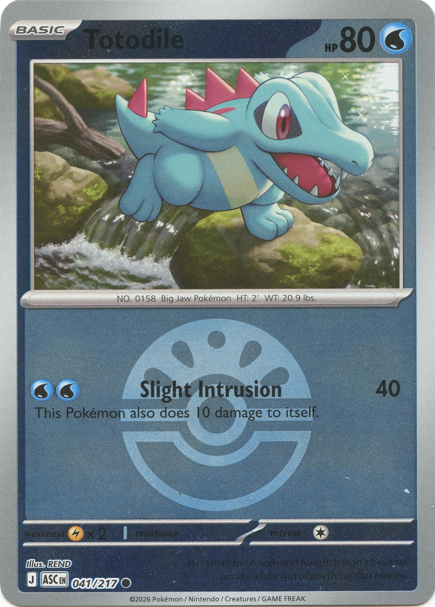 Totodile (041/217) (Friend Ball) [Mega Evolution: Ascended Heroes] | Jack's On Queen