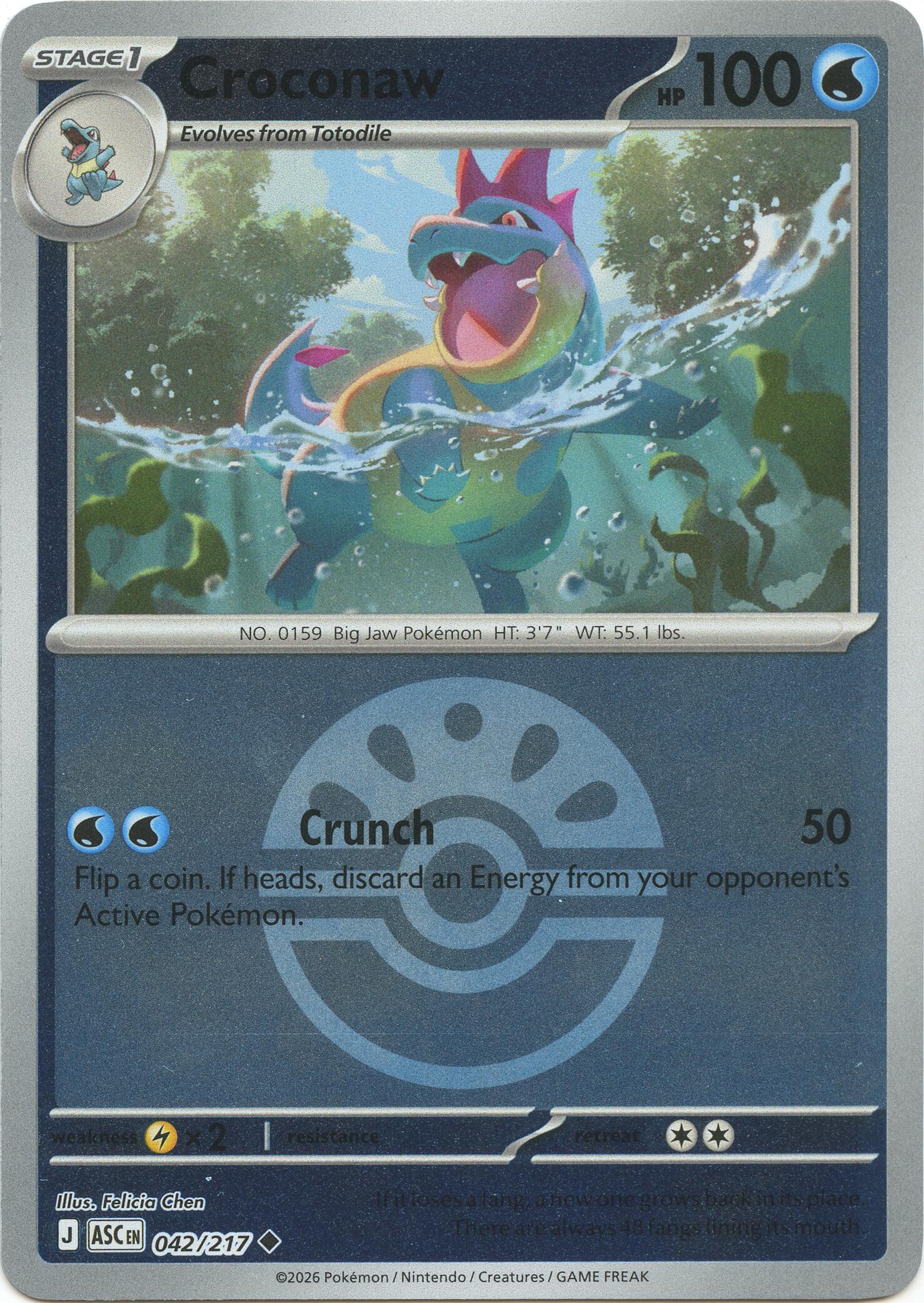Croconaw (042/217) (Friend Ball) [Mega Evolution: Ascended Heroes] | Jack's On Queen
