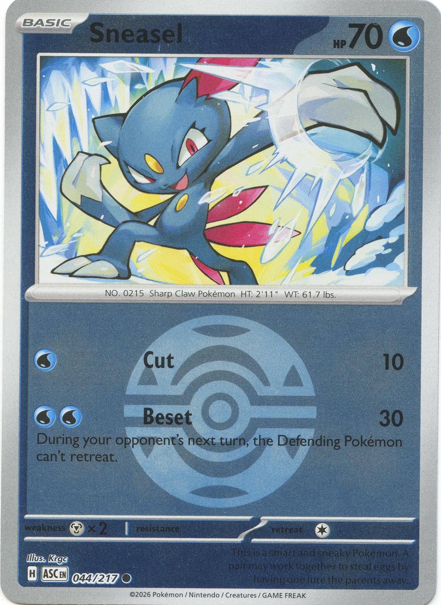 Sneasel (044/217) (Dusk Ball) [Mega Evolution: Ascended Heroes] | Jack's On Queen