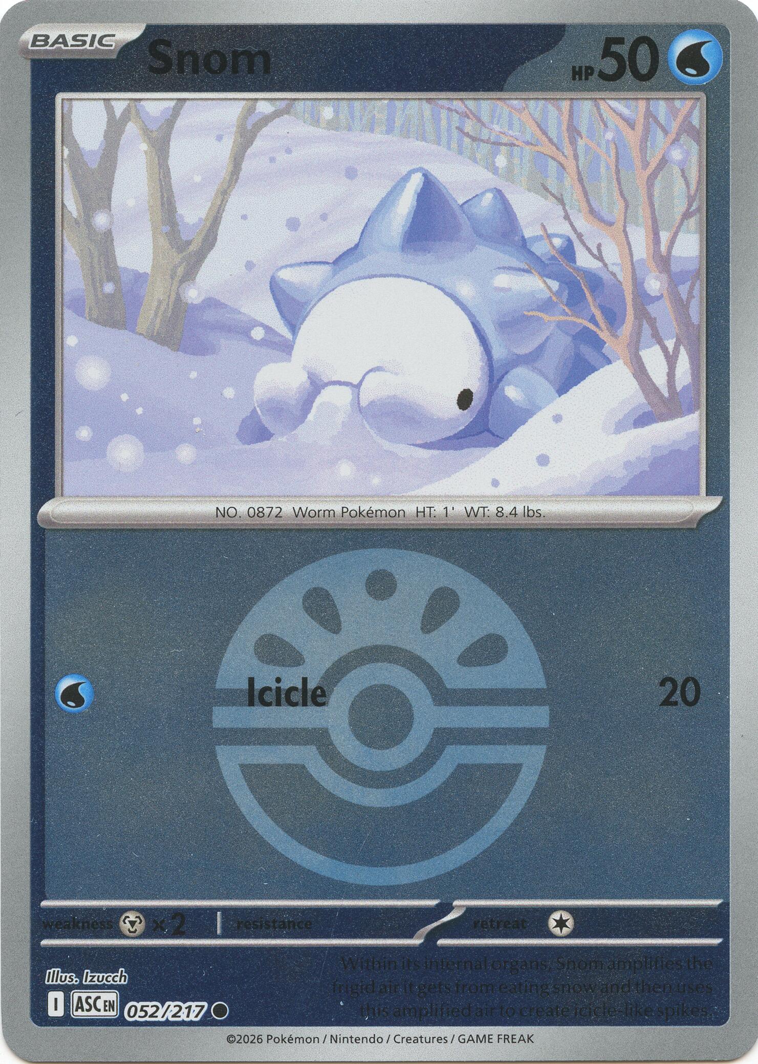 Snom (052/217) (Friend Ball) [Mega Evolution: Ascended Heroes] | Jack's On Queen