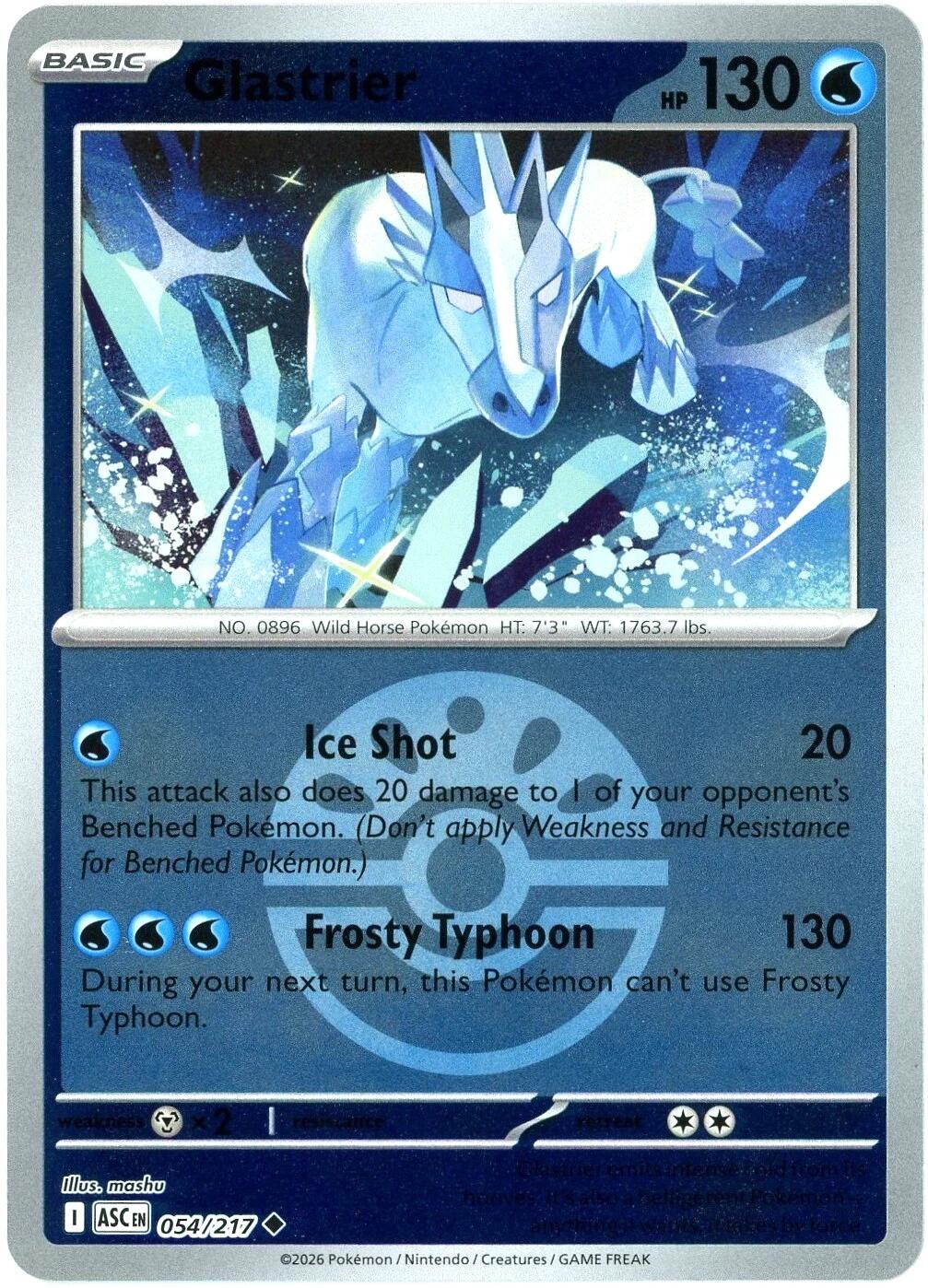 Glastrier (054/217) (Friend Ball) [Mega Evolution: Ascended Heroes] | Jack's On Queen