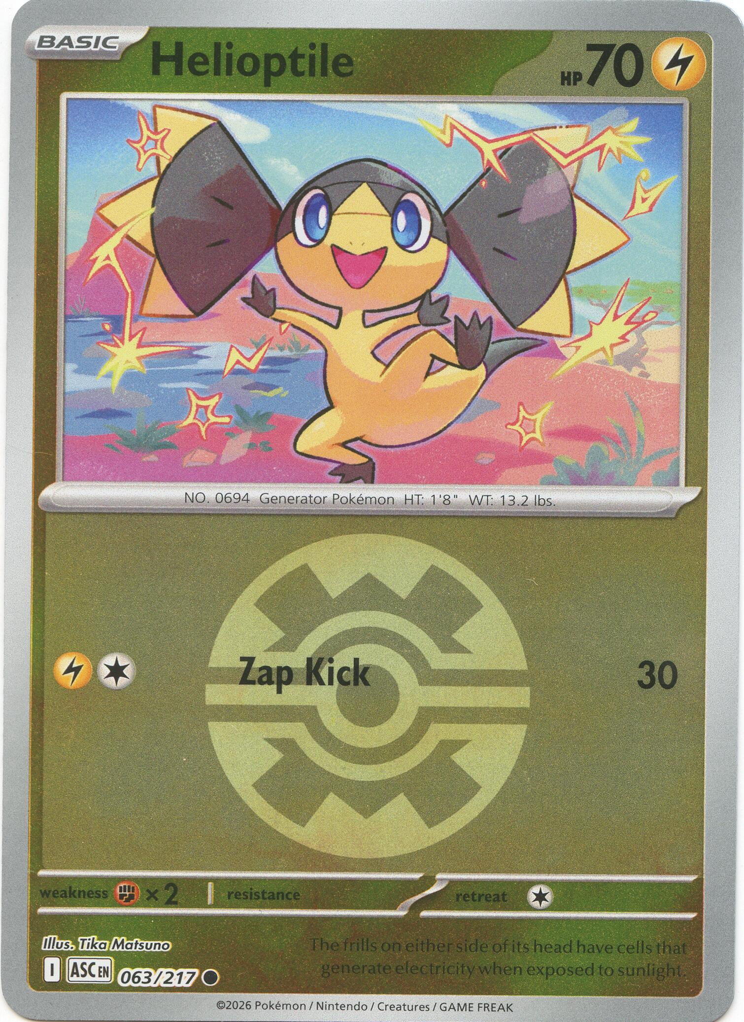 Helioptile (063/217) (Quick Ball) [Mega Evolution: Ascended Heroes] | Jack's On Queen