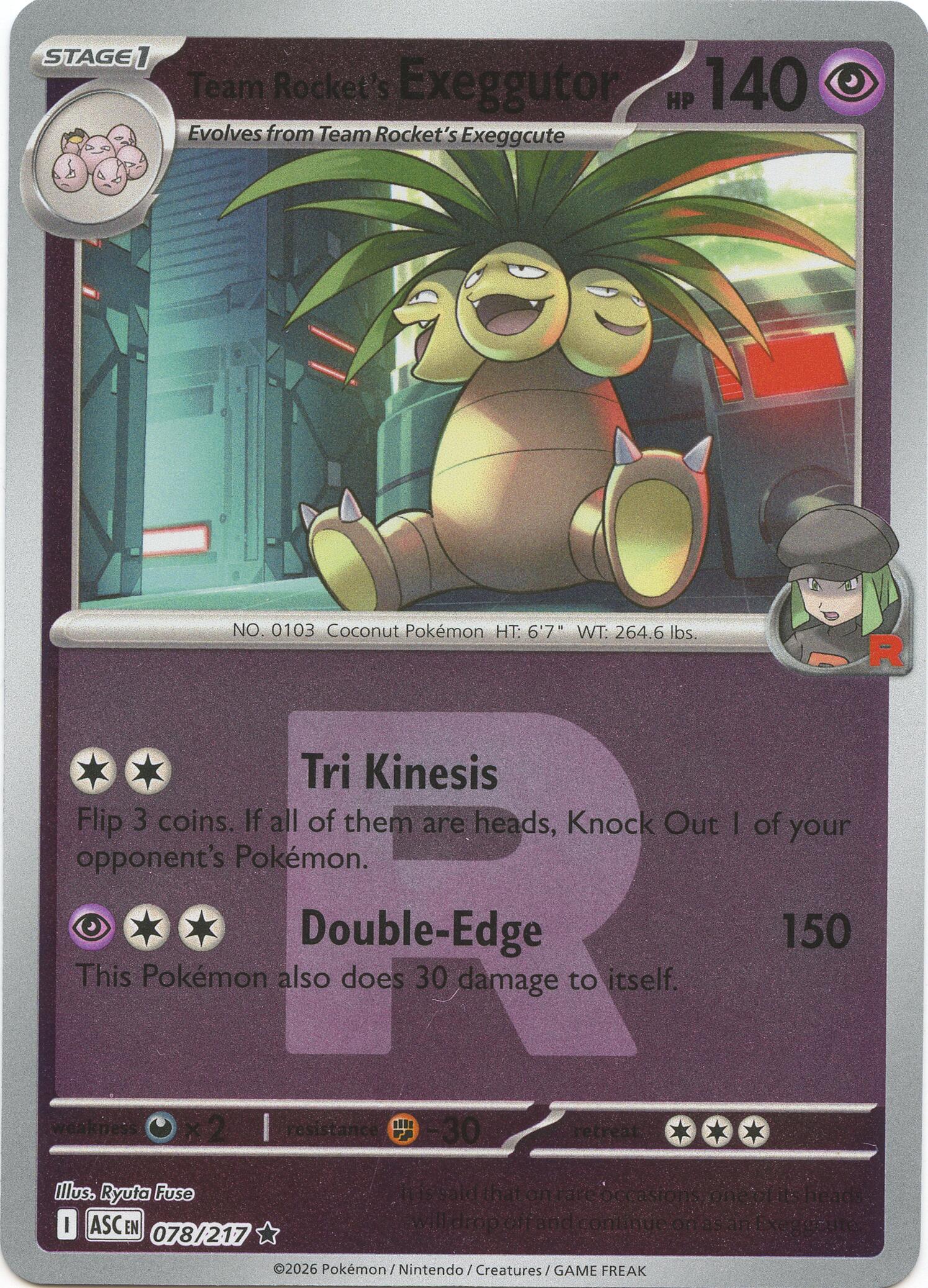 Team Rocket's Exeggutor (078/217) (Team Rocket) [Mega Evolution: Ascended Heroes] | Jack's On Queen