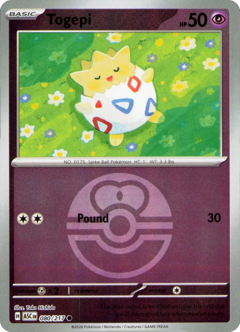 Togepi (080/217) (Love Ball) [Mega Evolution: Ascended Heroes] | Jack's On Queen