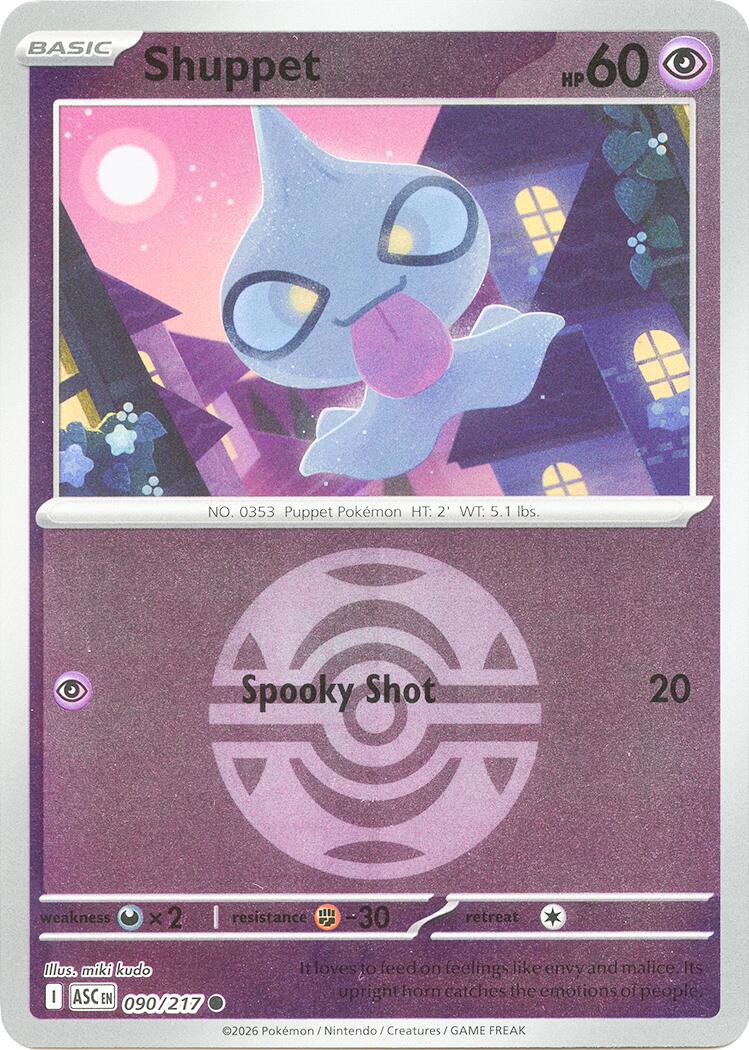 Shuppet (090/217) (Dusk Ball) [Mega Evolution: Ascended Heroes] | Jack's On Queen