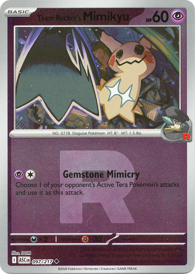 Team Rocket's Mimikyu (097/217) (Team Rocket) [Mega Evolution: Ascended Heroes] | Jack's On Queen