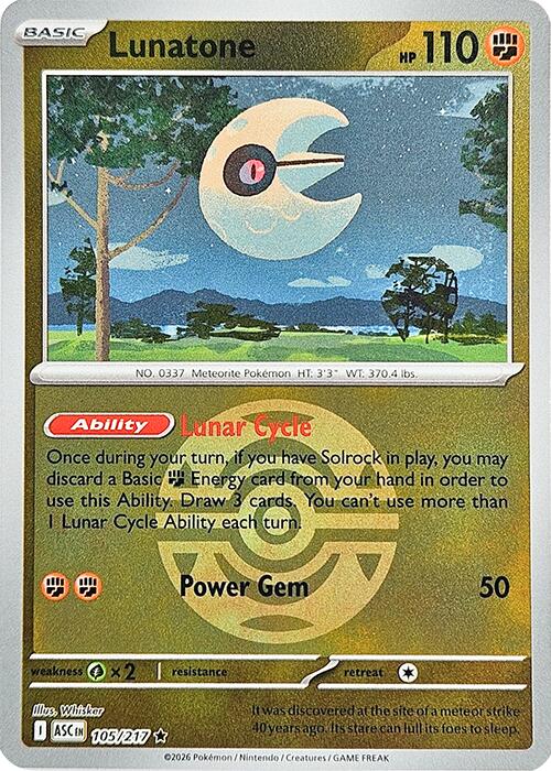 Lunatone (105/217) (Dusk Ball) [Mega Evolution: Ascended Heroes] | Jack's On Queen