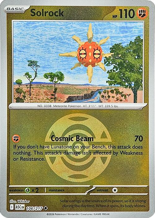 Solrock (106/217) (Dusk Ball) [Mega Evolution: Ascended Heroes] | Jack's On Queen