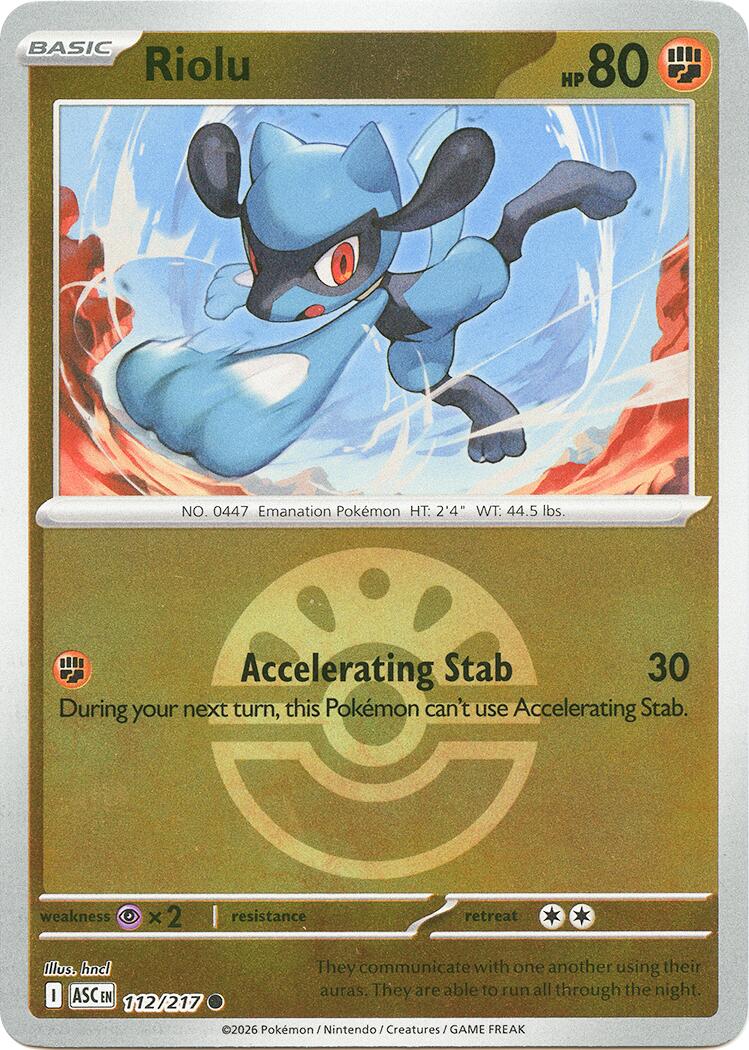 Riolu (112/217) (Friend Ball) [Mega Evolution: Ascended Heroes] | Jack's On Queen