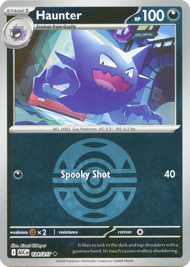 Haunter (124/217) (Dusk Ball) [Mega Evolution: Ascended Heroes] | Jack's On Queen
