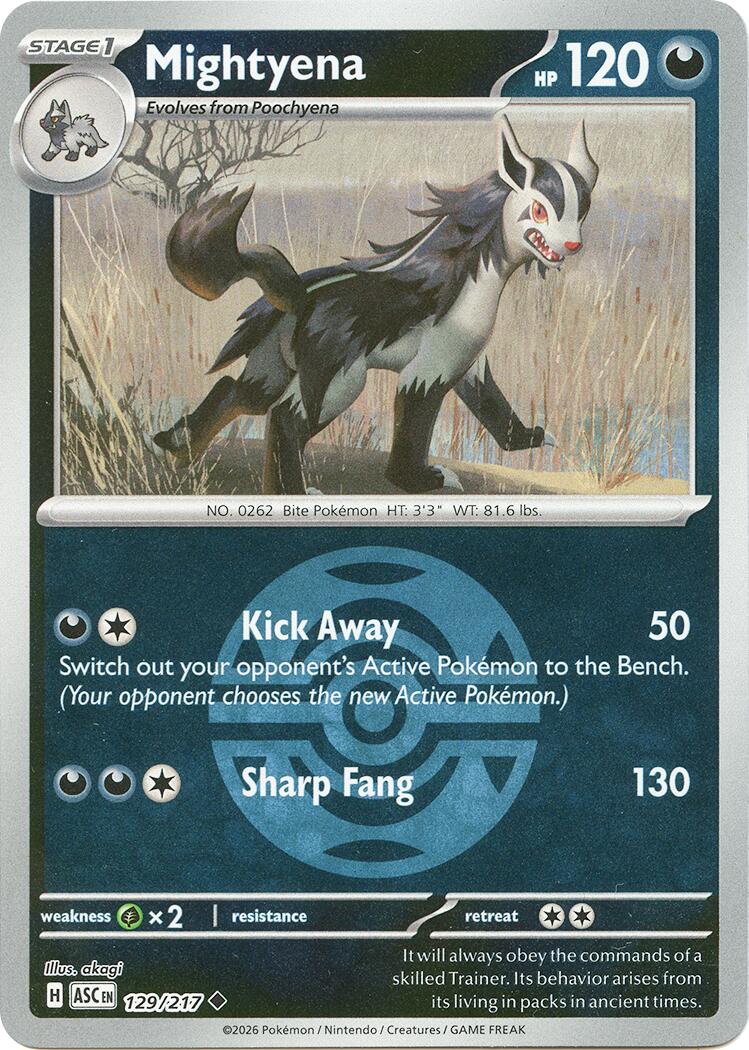 Mightyena (129/217) (Dusk Ball) [Mega Evolution: Ascended Heroes] | Jack's On Queen