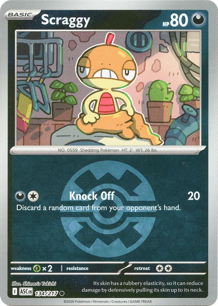 Scraggy (134/217) (Quick Ball) [Mega Evolution: Ascended Heroes] | Jack's On Queen