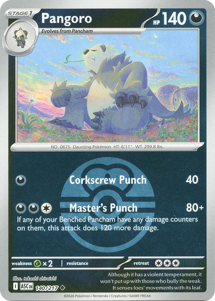 Pangoro (140/217) (Love Ball) [Mega Evolution: Ascended Heroes] | Jack's On Queen