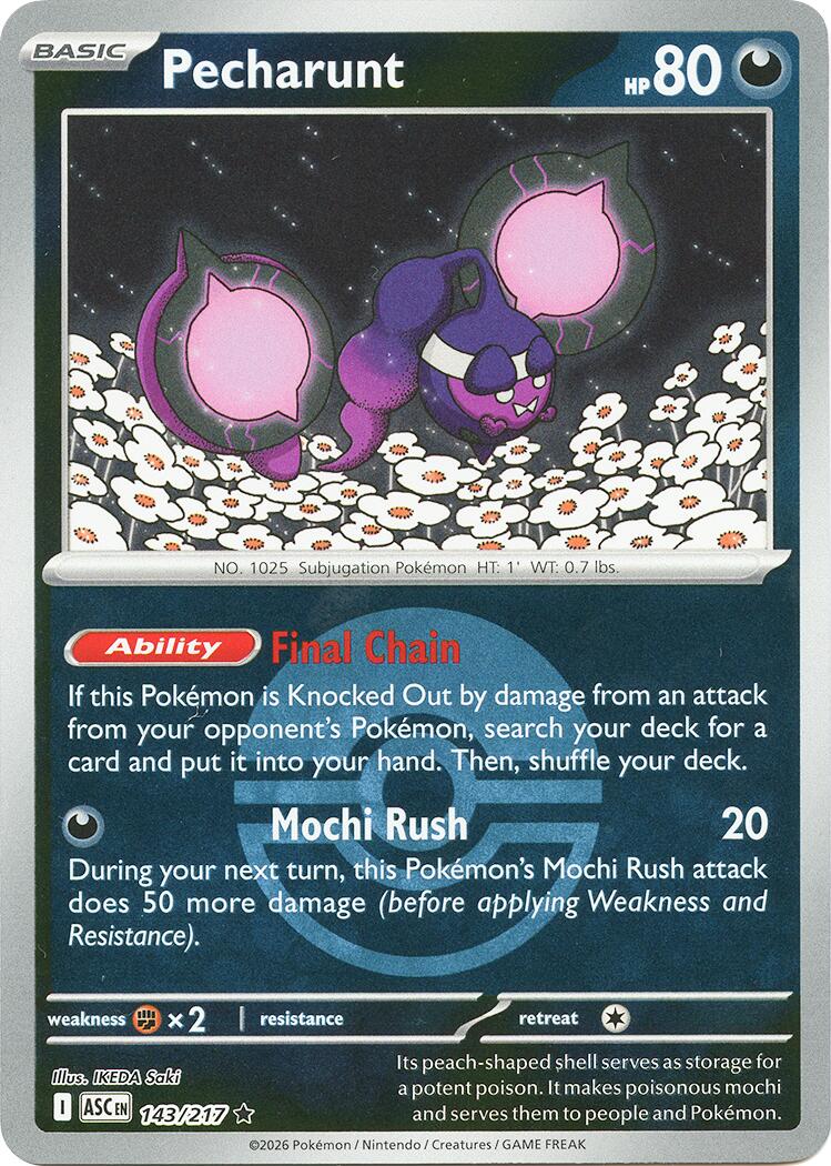 Pecharunt (143/217) (Poke Ball) [Mega Evolution: Ascended Heroes] | Jack's On Queen