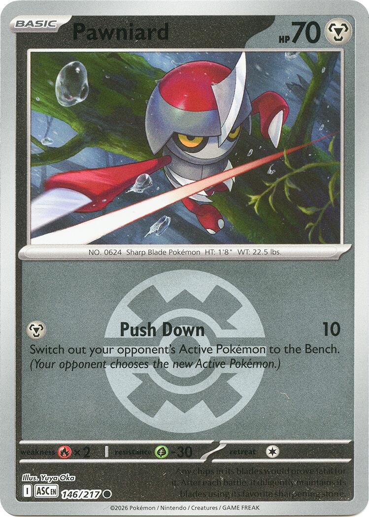 Pawniard (146/217) (Quick Ball) [Mega Evolution: Ascended Heroes] | Jack's On Queen