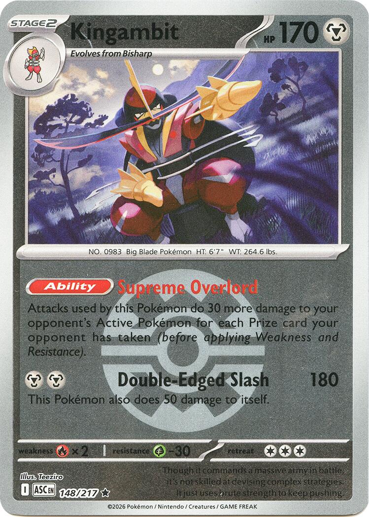 Kingambit (148/217) (Quick Ball) [Mega Evolution: Ascended Heroes] | Jack's On Queen