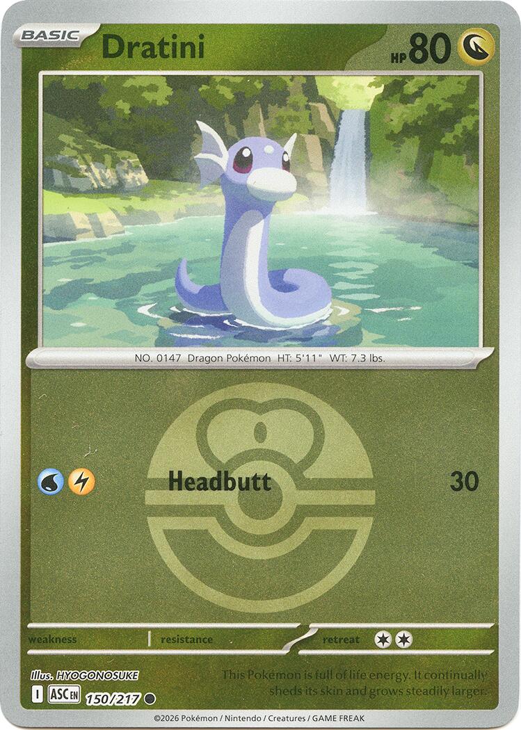 Dratini (150/217) (Love Ball) [Mega Evolution: Ascended Heroes] | Jack's On Queen