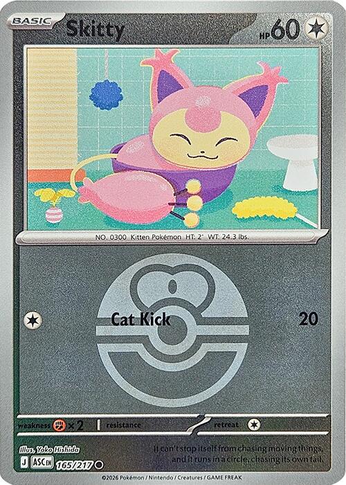 Skitty (165/217) (Love Ball) [Mega Evolution: Ascended Heroes] | Jack's On Queen