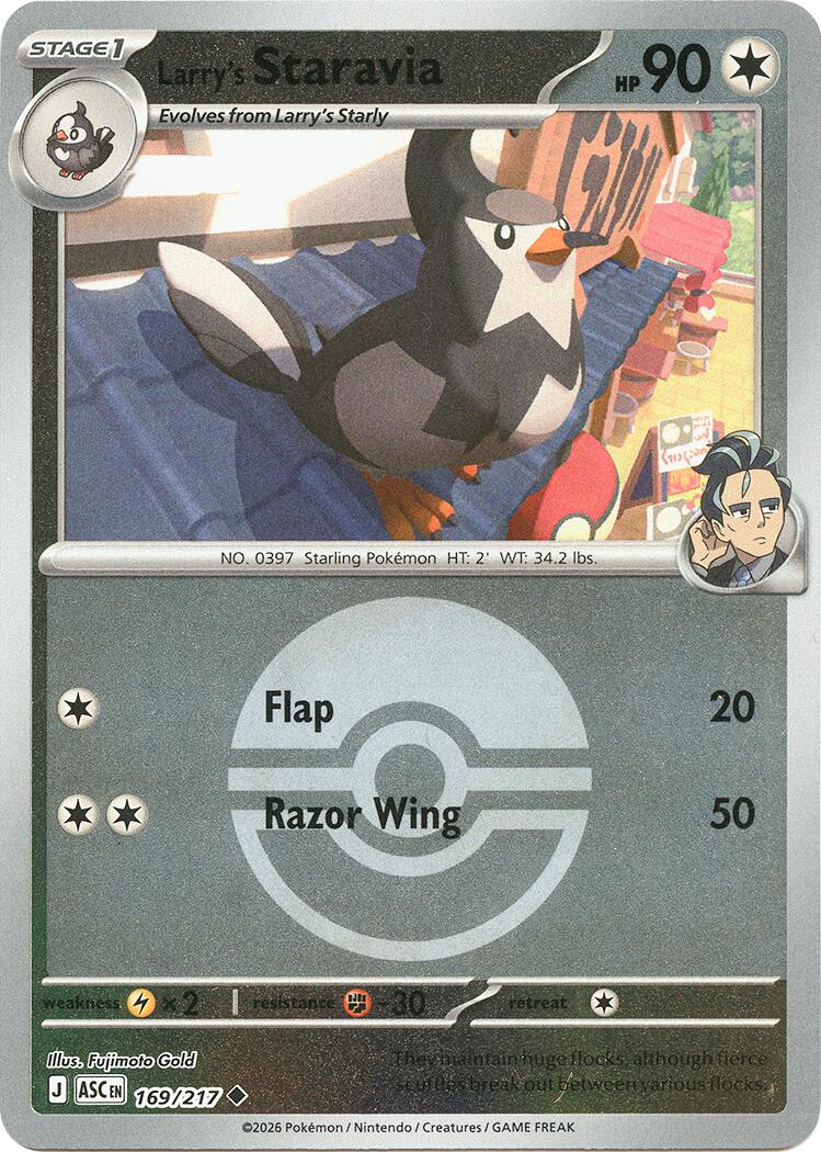 Larry's Staravia (169/217) (Poke Ball) [Mega Evolution: Ascended Heroes] | Jack's On Queen