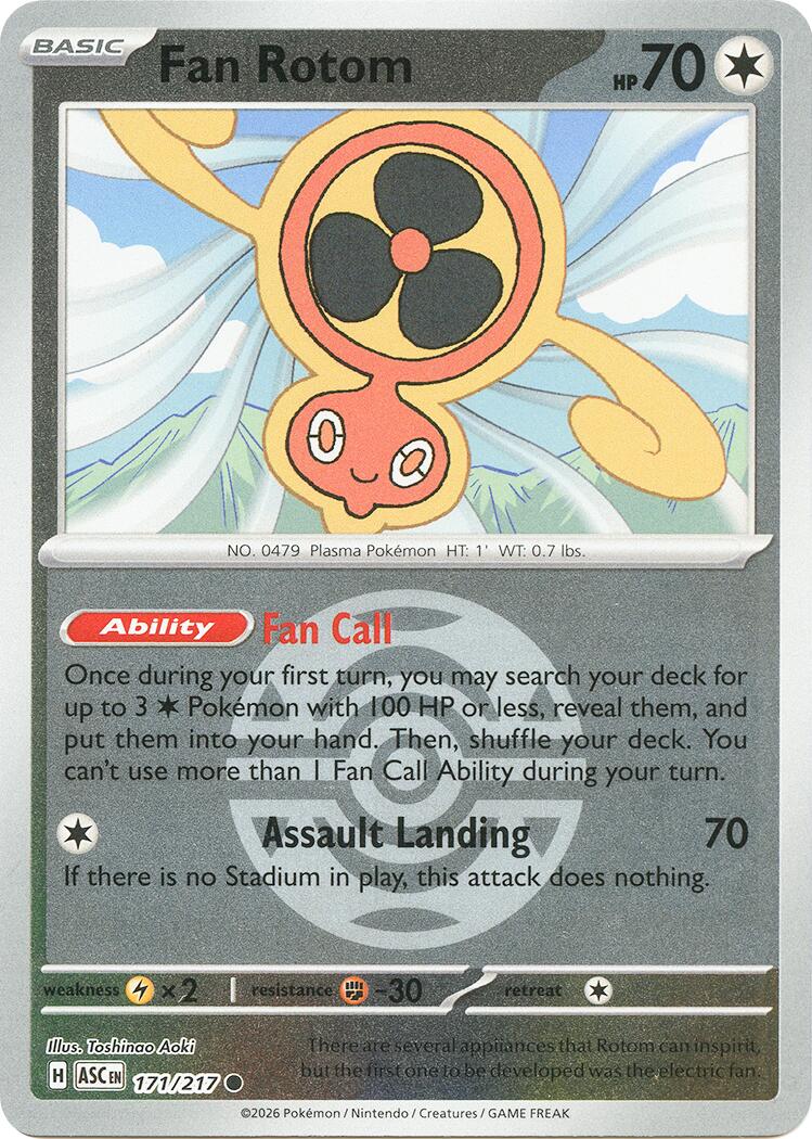 Fan Rotom (171/217) (Dusk Ball) [Mega Evolution: Ascended Heroes] | Jack's On Queen
