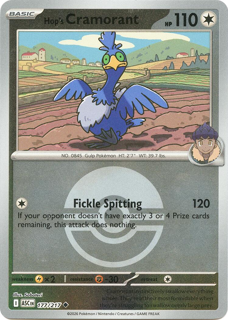 Hop's Cramorant (177/217) (Poke Ball) [Mega Evolution: Ascended Heroes] | Jack's On Queen