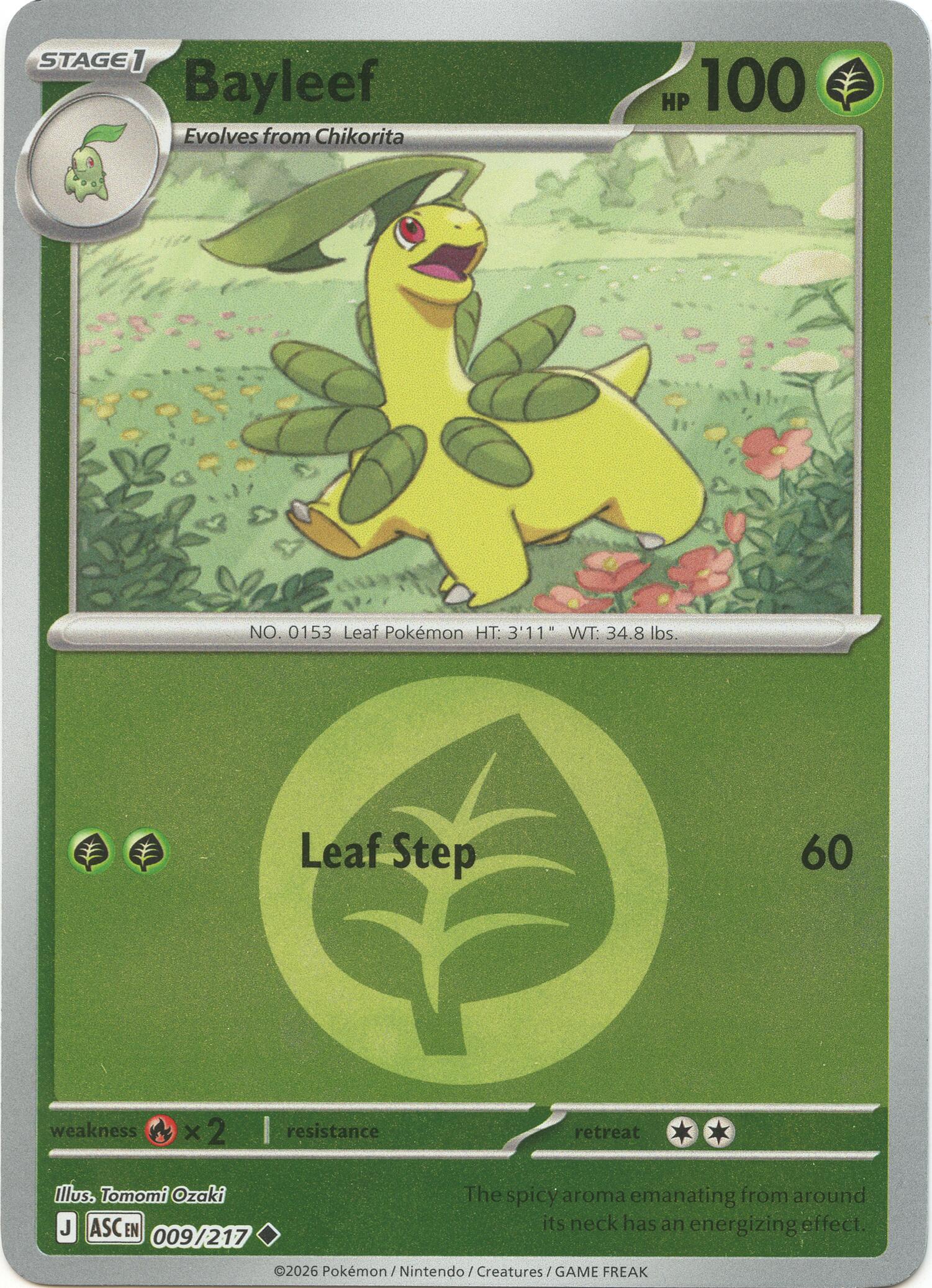 Bayleef (009/217) (Energy Symbol Pattern) [Mega Evolution: Ascended Heroes] | Jack's On Queen
