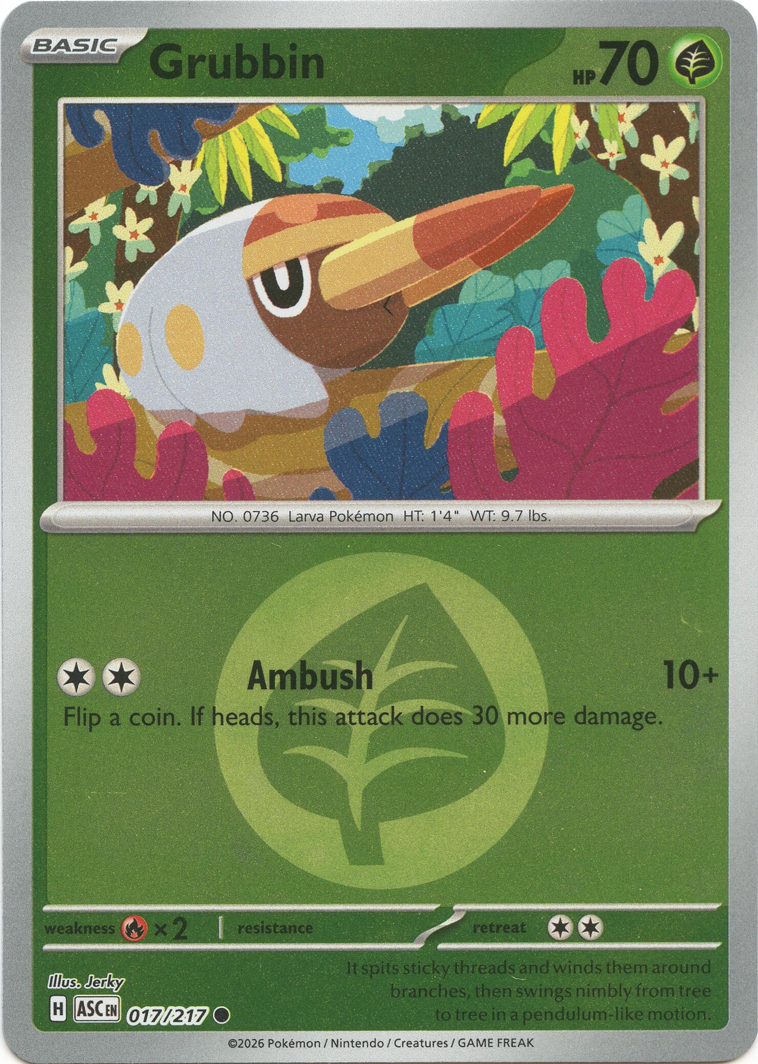 Grubbin (017/217) (Energy Symbol Pattern) [Mega Evolution: Ascended Heroes] | Jack's On Queen