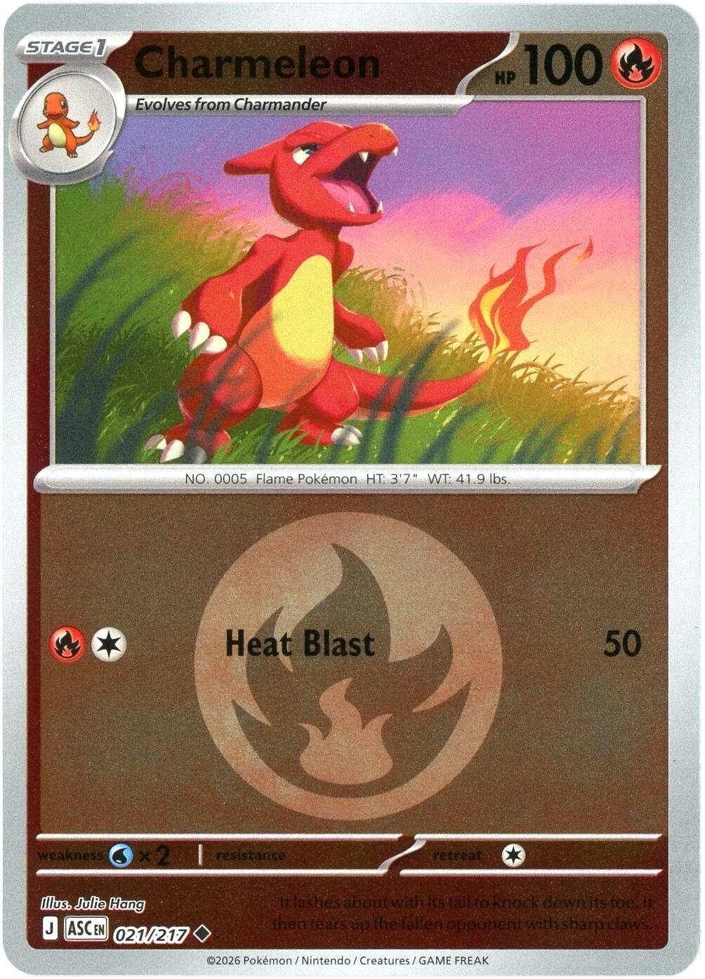 Charmeleon (021/217) (Energy Symbol Pattern) [Mega Evolution: Ascended Heroes] | Jack's On Queen