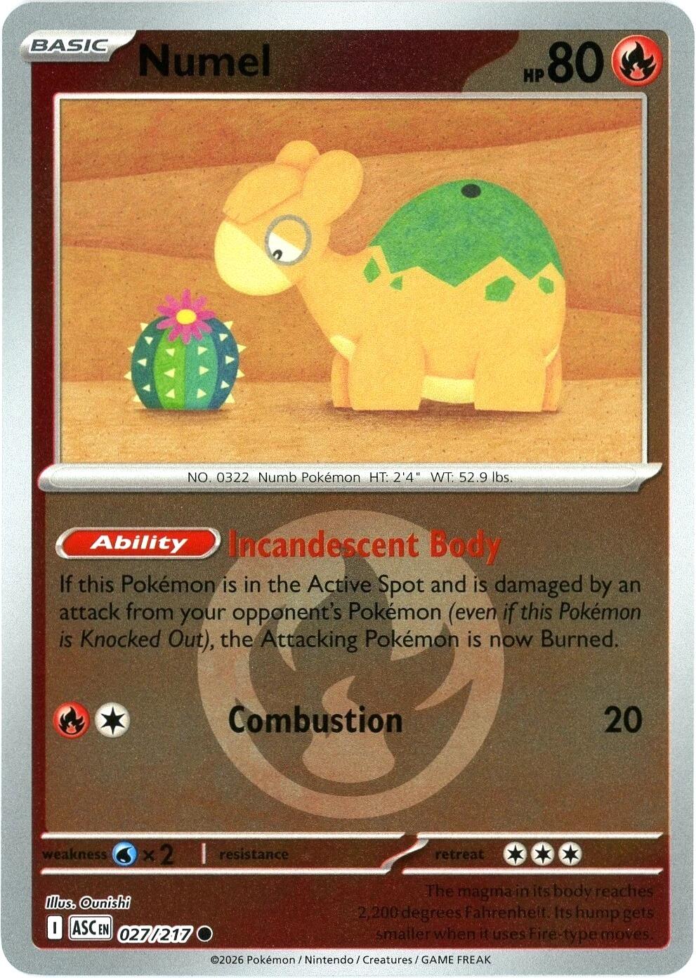 Numel (027/217) (Energy Symbol Pattern) [Mega Evolution: Ascended Heroes] | Jack's On Queen