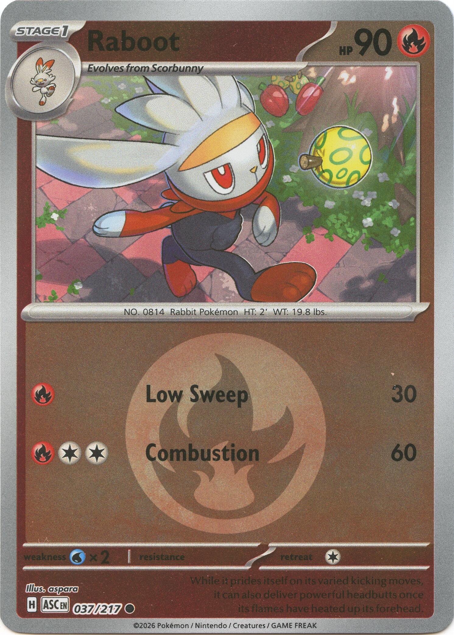 Raboot (037/217) (Energy Symbol Pattern) [Mega Evolution: Ascended Heroes] | Jack's On Queen