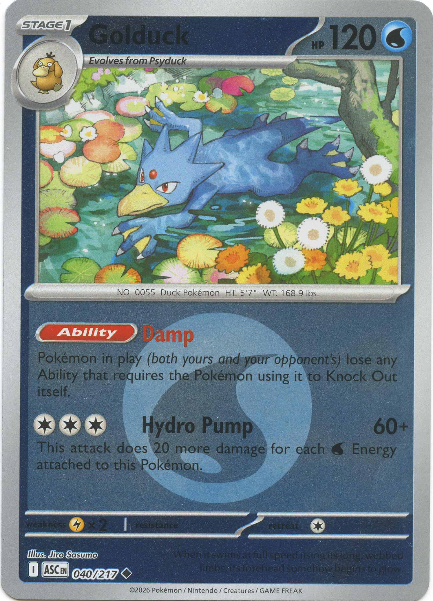 Golduck (040/217) (Energy Symbol Pattern) [Mega Evolution: Ascended Heroes] | Jack's On Queen