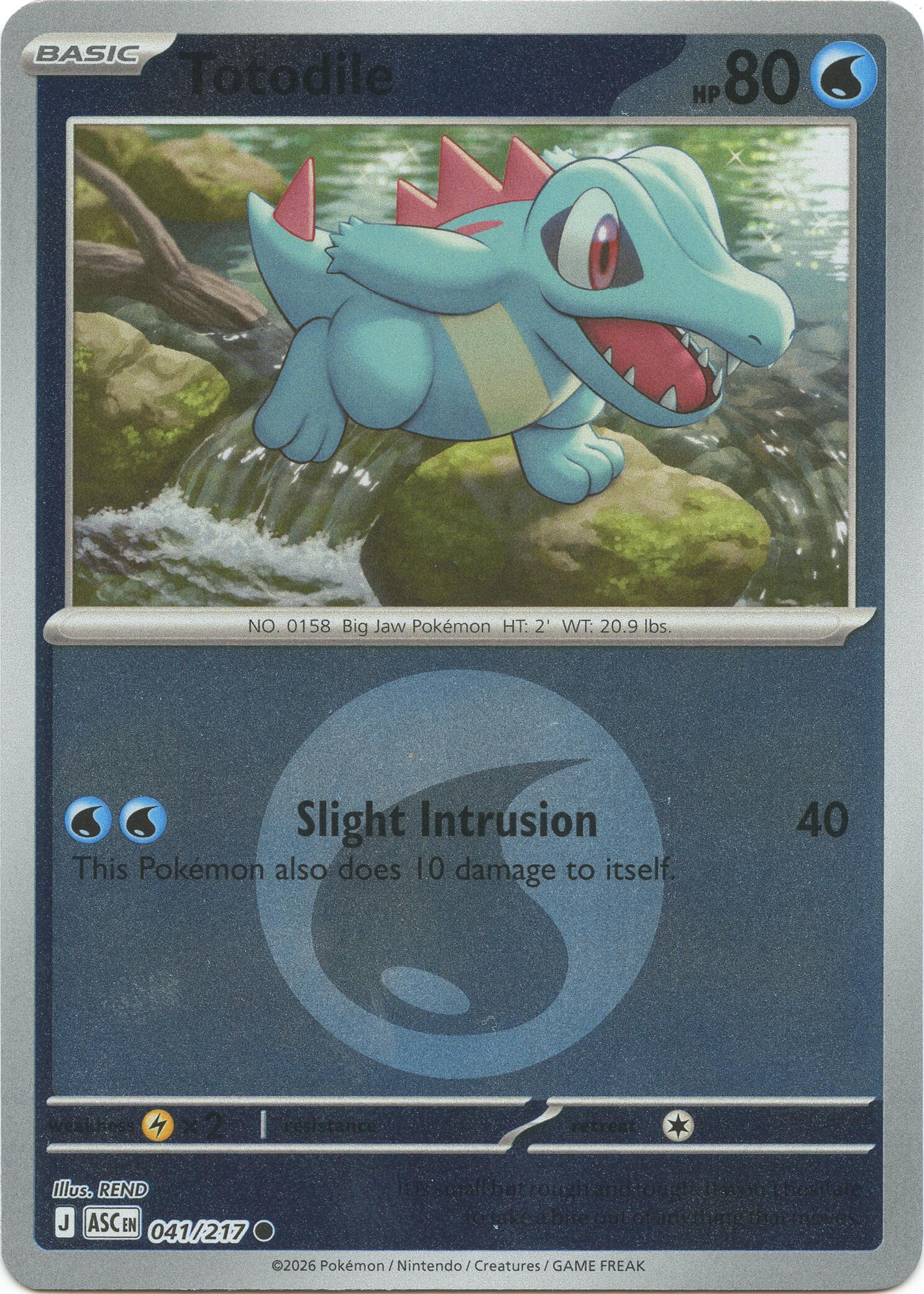 Totodile (041/217) (Energy Symbol Pattern) [Mega Evolution: Ascended Heroes] | Jack's On Queen