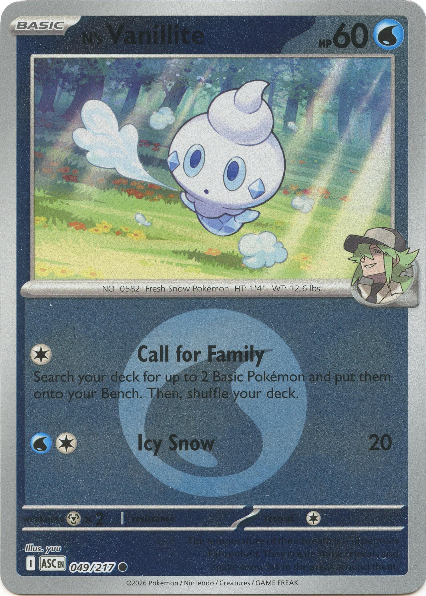 N's Vanillite (049/217) (Energy Symbol Pattern) [Mega Evolution: Ascended Heroes] | Jack's On Queen